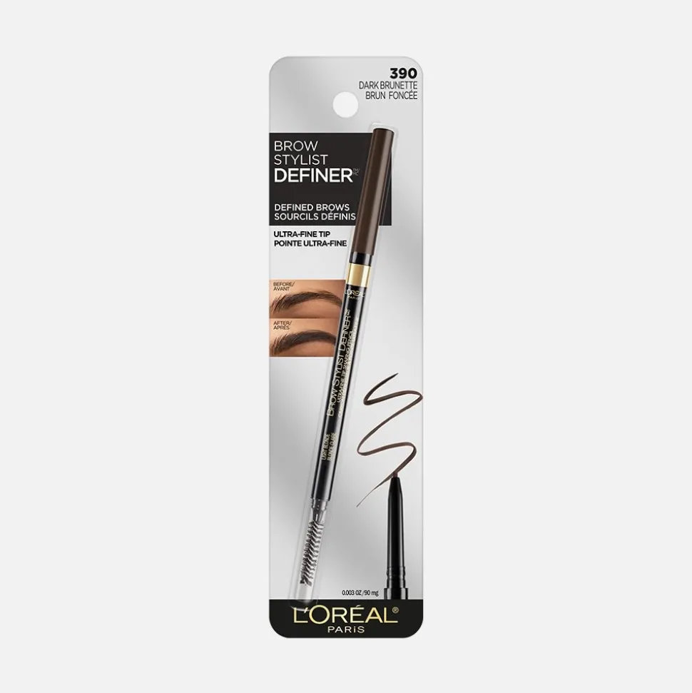 Definer Mechanical Waterproof Ultra-Fine Tip Eyebrow Pencil with Spoolie Brush